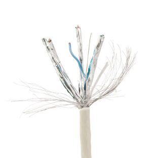 CAT6A, одножильна, мідь (AWG23), Lszh, подвійне екранування, 305 м