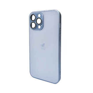 Чохол AG Glass Matt Frame Color Logo для Apple iPhone 13 Pro Max Navy Blue