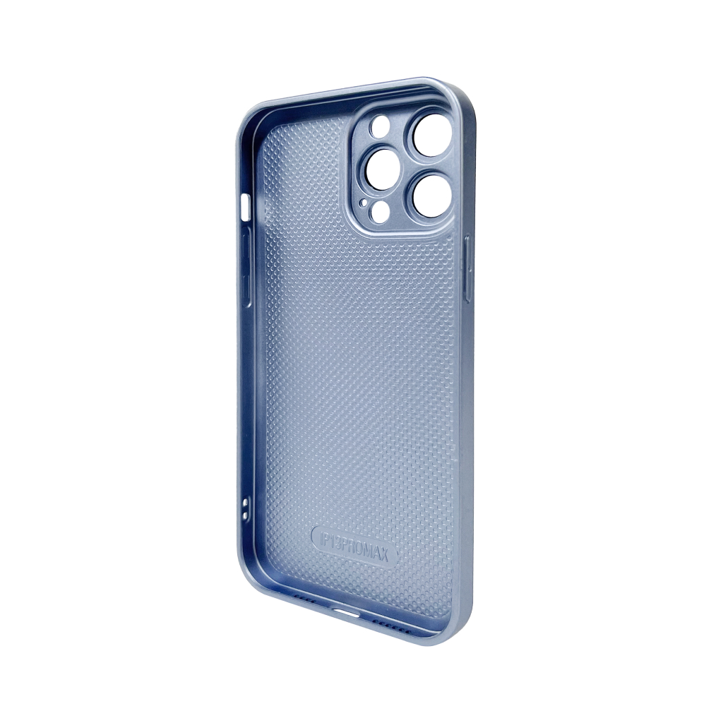 Чохол AG Glass Matt Frame Color Logo для Apple iPhone 13 Pro Max Navy Blue — фото 3