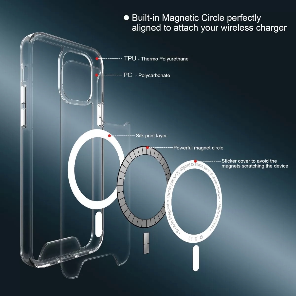 Чохол Space Magnetic для Apple iPhone 15 Transparent — фото 4