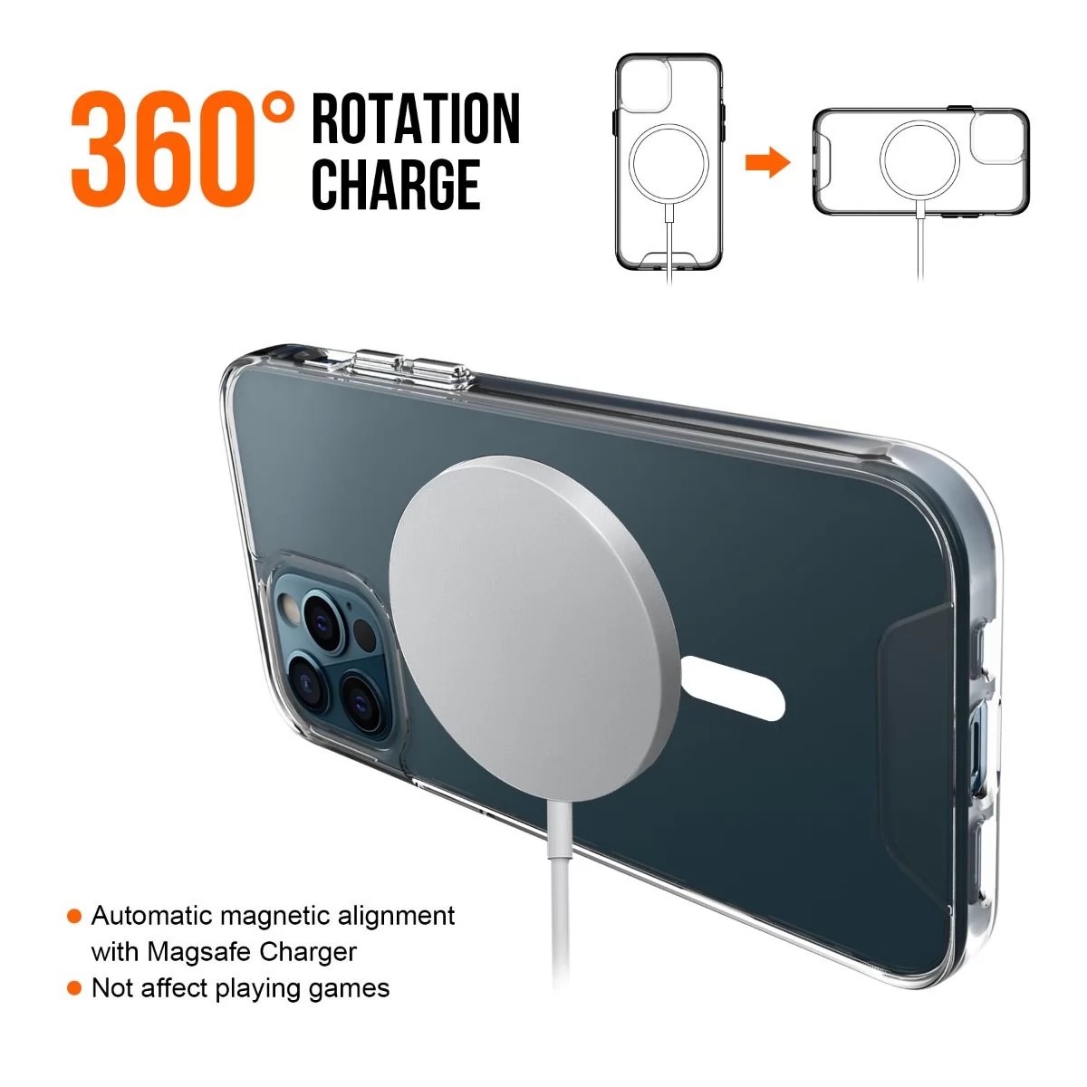 Чохол Space Magnetic для Apple iPhone 15 Transparent — фото 5
