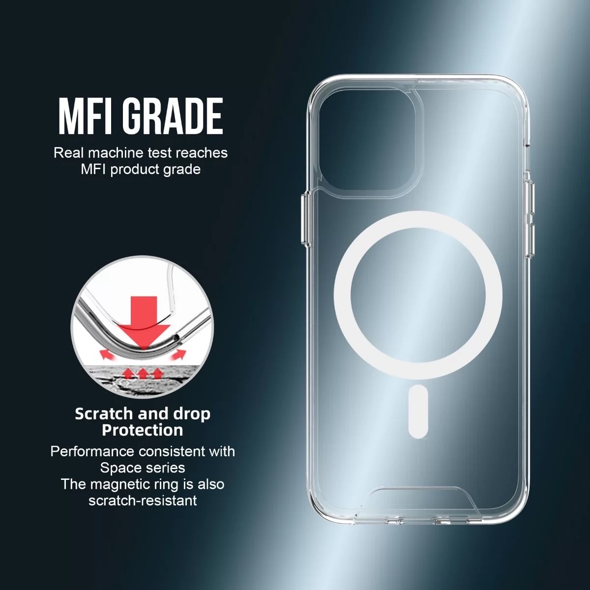 Чохол Space Magnetic для Apple iPhone 15 Transparent — фото 6