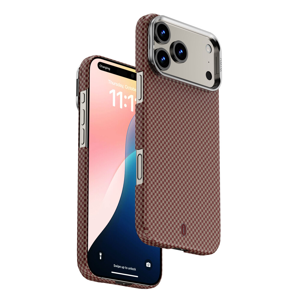 Чохол WIWU Aramid Armor DCC-208 для iPhone 17 Air з арамідного волокна Orange & Gold — фото 4