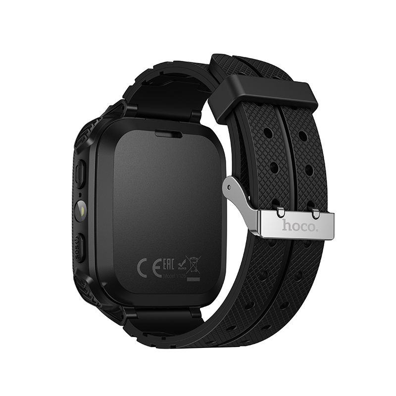 Дитячий смарт-годинник HOCO Y105 36mm. 400 mAh children phone watch Black — фото 4