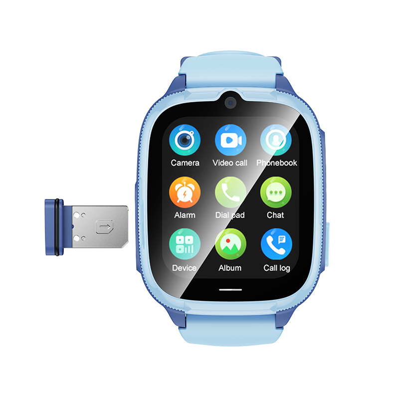 Дитячий смарт-годинник HOCO Y106 4G 46mm. 730 mAh children phone watch Blue — фото 4
