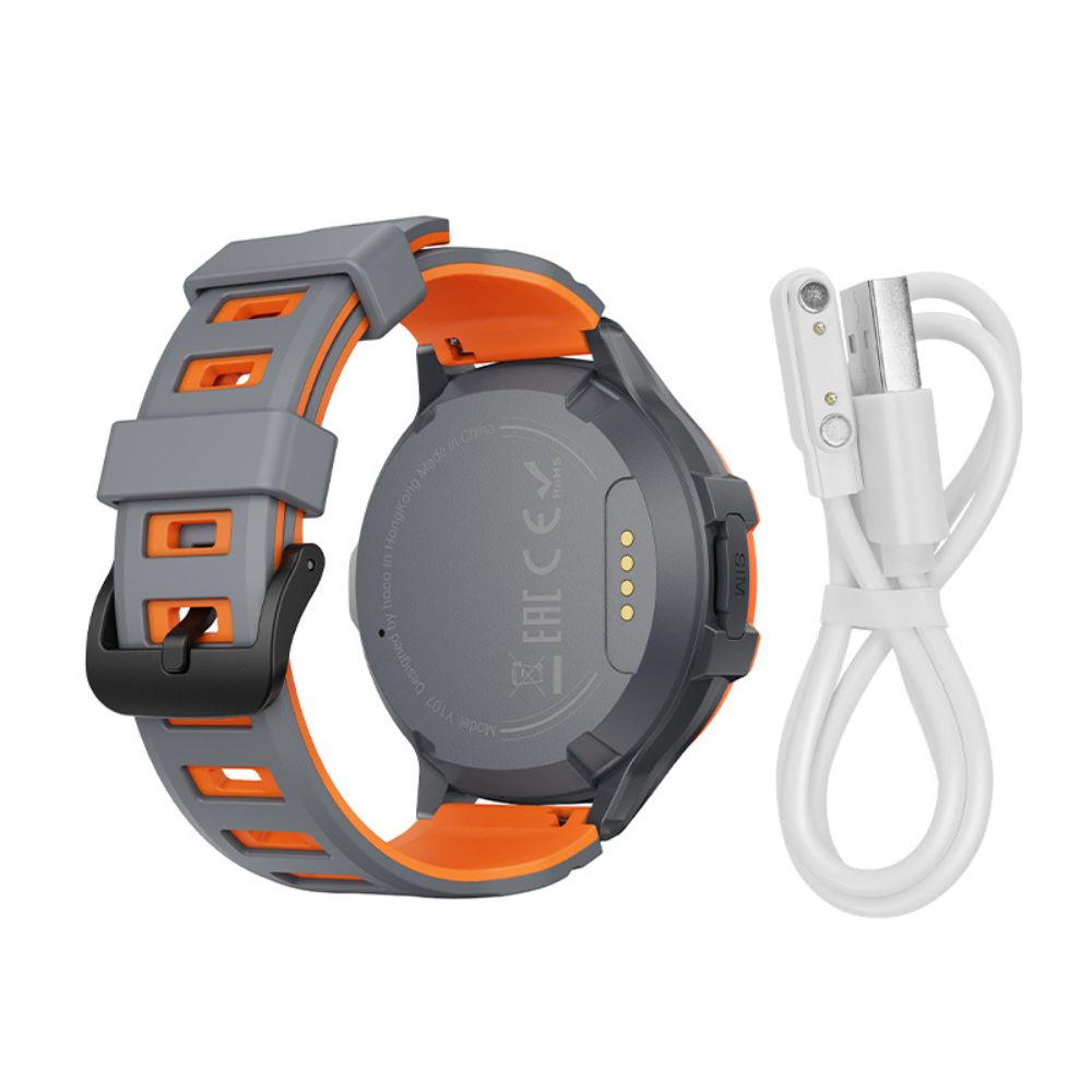Дитячий смарт-годинник HOCO Y107 4G 32mm. 700 mAh. IP54. children phone watch orange — фото 6