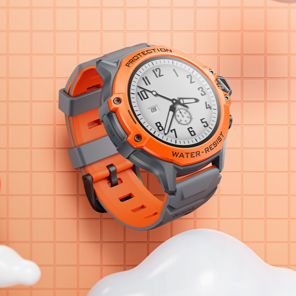 Дитячий смарт-годинник HOCO Y107 4G 32mm. 700 mAh. IP54. children phone watch orange — фото 7