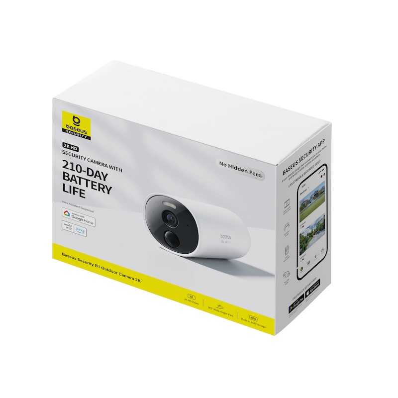 Додаткова IP-камера відеоспостереження Baseus Security B1 Outdoor Camera 2K White — фото 3