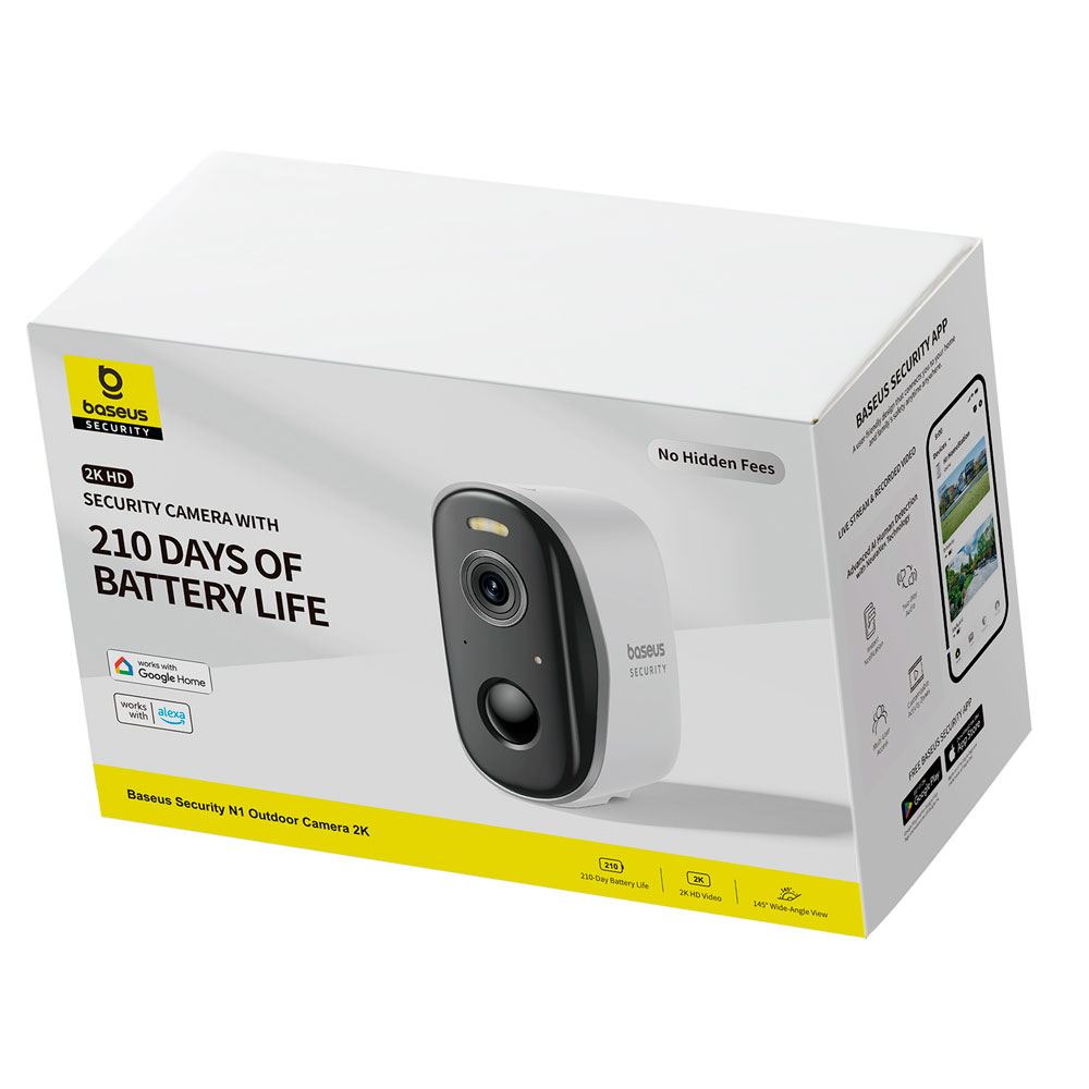 Додаткова IP-камера відеоспостереження Baseus Security N1 Outdoor Camera 2K White — фото 3