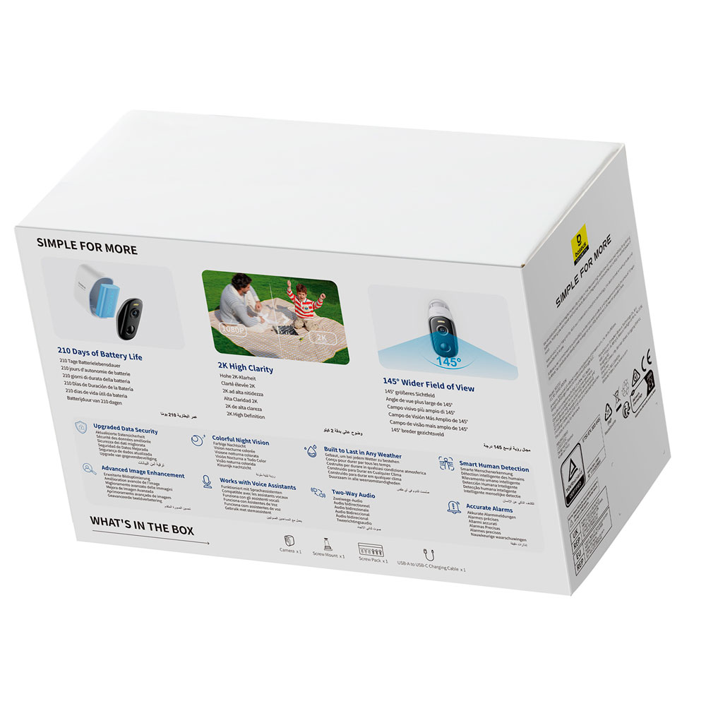 Додаткова IP-камера відеоспостереження Baseus Security N1 Outdoor Camera 2K White — фото 4