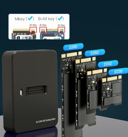 Док-станция для жестких дисков USB Type-C, M.2, SATA и NVMe SSD