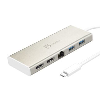 Док станція USB-C 6-в-1 (Hdmi/PD/USB-A/USB-C/LAN) J5create JCD381-N