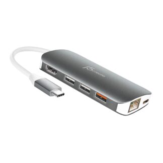 Док станція USB-C 9-в-1 (хаб/Hdmi/PD/картридер), сірий J5create