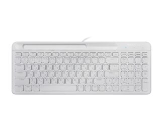 Дротова клавіатура, ножичний механізм, біла Maxxter KB-01W-UA