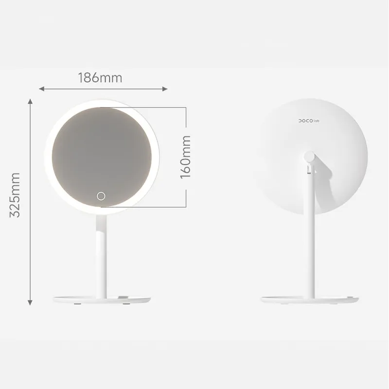 Дзеркало для макіяжу Xiaomi Doco LED Beauty Sunlight — фото 4