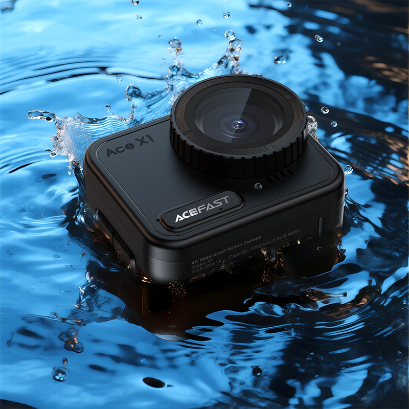 Екшн-камера ACEFAST X1 4K Waterproof Action Camera Black — фото 9