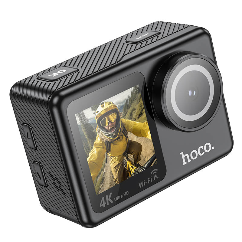 Екшн-камера HOCO DV101 dual color screen sports camera Black — фото 3
