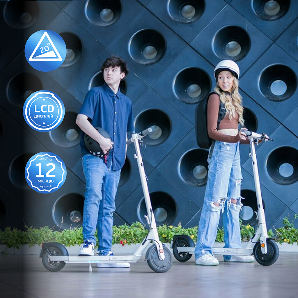 Електросамокат OKAI ES10-Neon Lite White 9" для міста — фото 13
