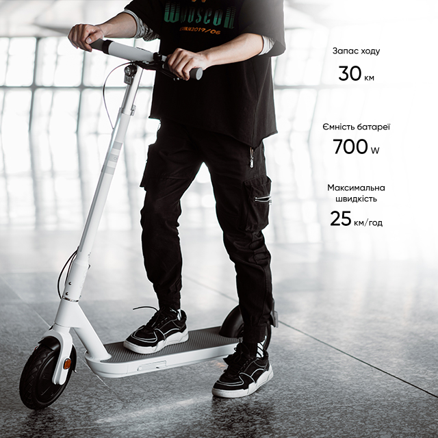 Електросамокат OKAI ES10-Neon Lite White 9" для міста — фото 14