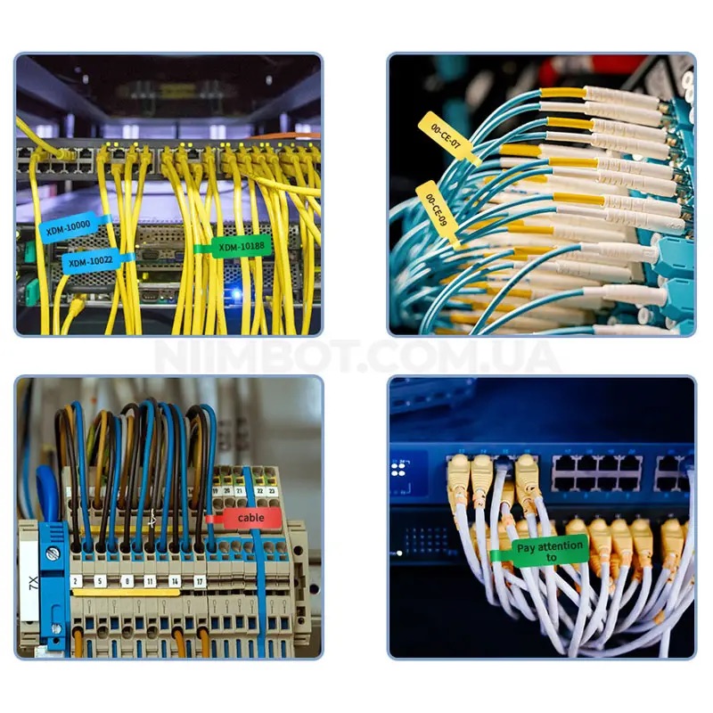 Етикетки для кабелю NIIMBOT T12.5*74+35-65 Cable White — фото 6
