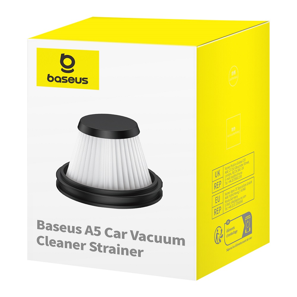Фільтр для автомобільного пилососа Baseus A5 Car Vacuum Cleaner (16000pa) Filter (1PCS) Cluster Black — фото 3