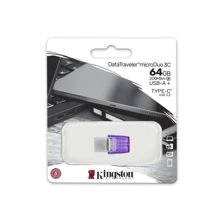 Флеш-накопичувач Kingston DT microDuo 3C 64GB — фото 3