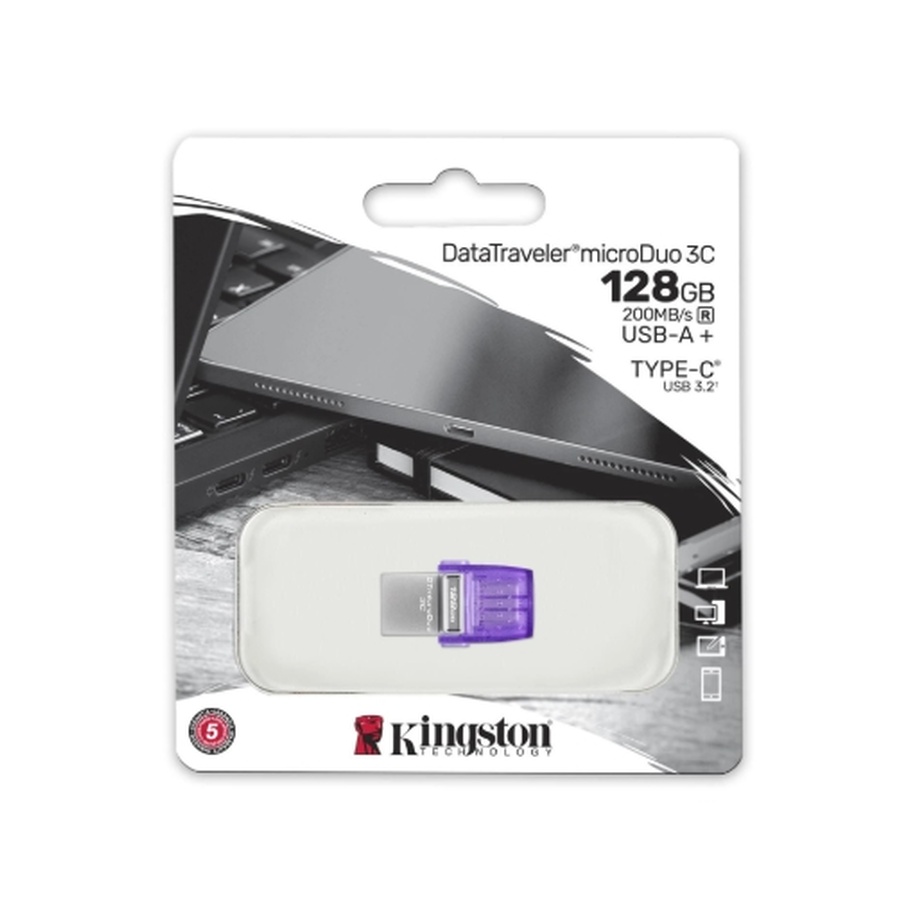 Флеш-накопичувач Kingston USB 3.2 DT microDuo 3C 128GB — фото 3