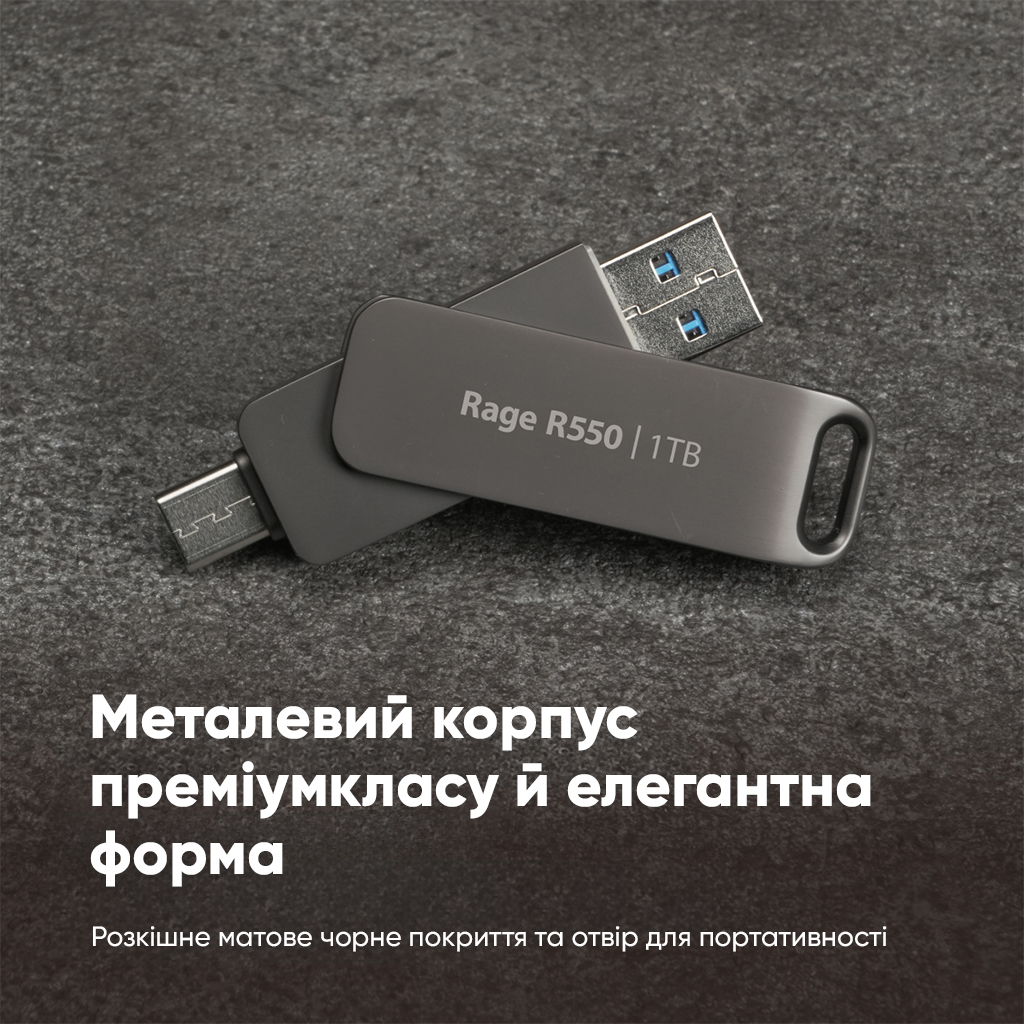 Флеш-накопичувач Patriot Rage R550 128GB Type-A+C — фото 8