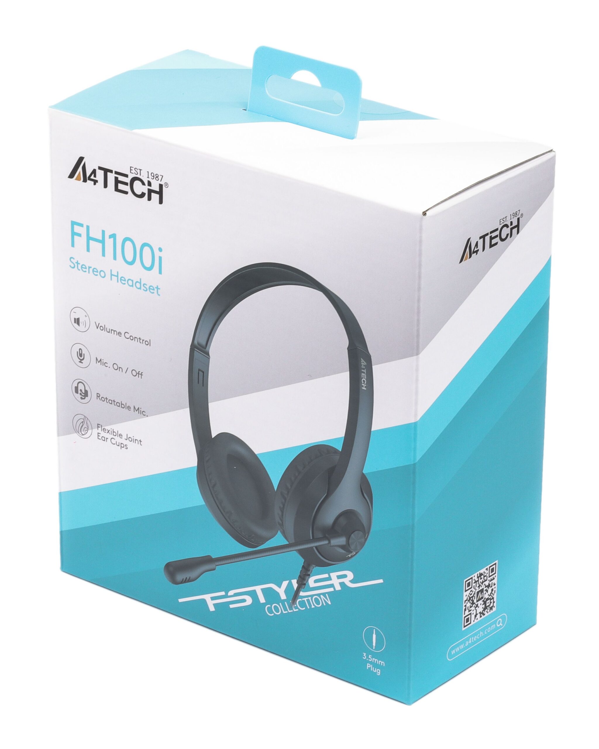 Гарнітура Fstyler AUX 3.5 мм Stereo Headphone, чорна A4Tech FH100i — фото 6