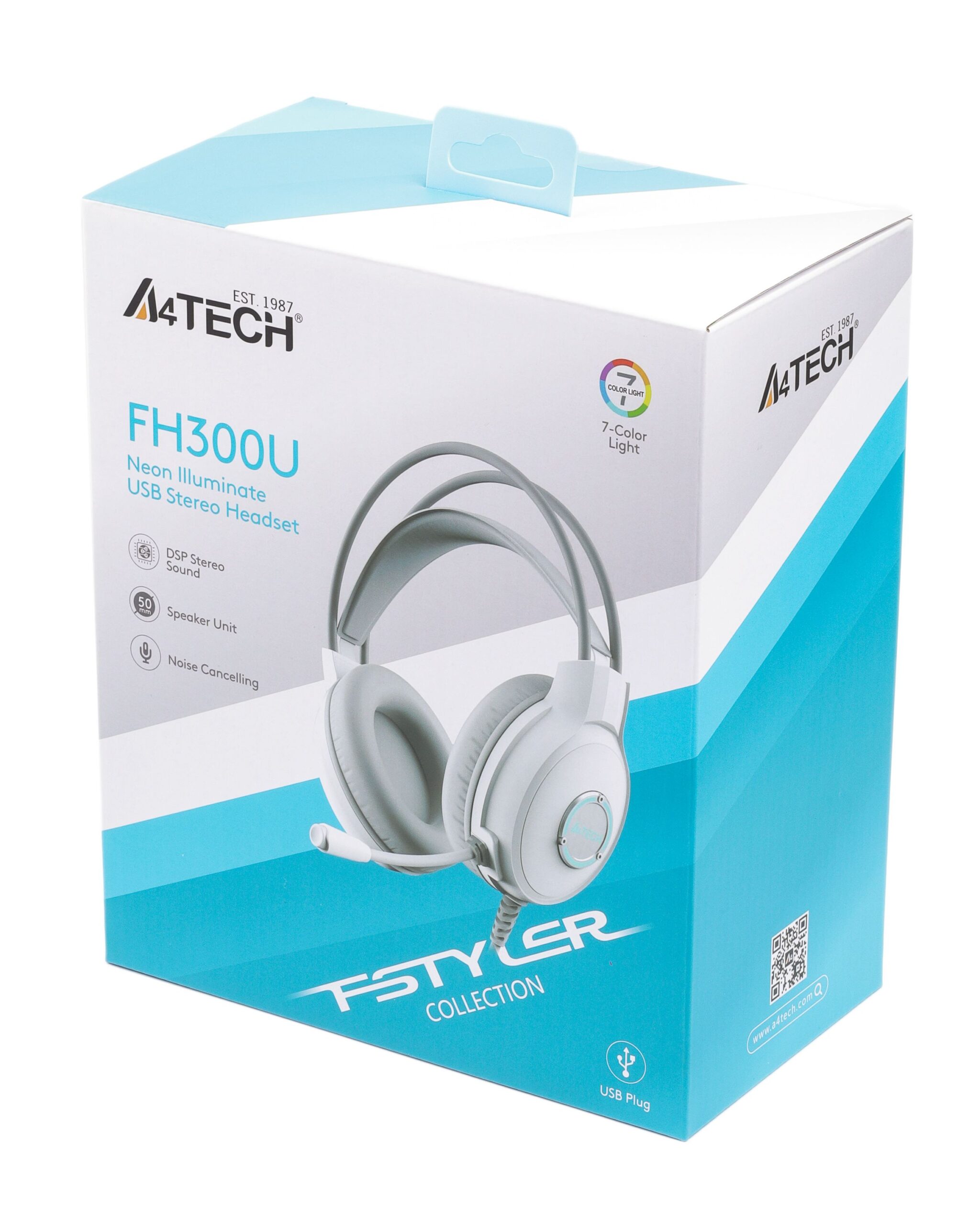 Гарнітура Fstyler USB Stereo Headphone, білий A4Tech FH300U — фото 4