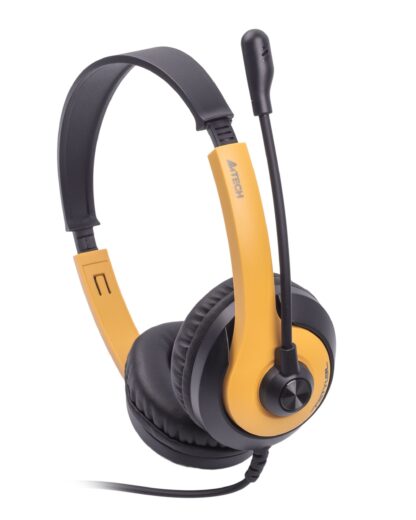 Гарнітура Fstyler USB Stereo Headphone, чорний + золотий A4Tech