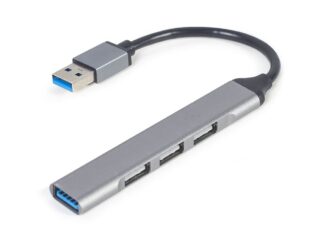 Хаб на 4 порта, USB-A на 1 х USB 3.1 Gen1 (5 Gbps), 3 х USB 2.0