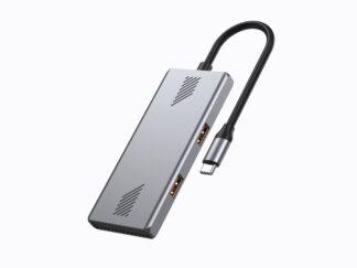 Хаб на 4 порти 2xUSB 3.2,2xUSB-C, метал, сріблястий Gembird