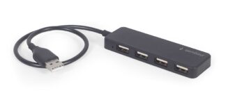 Хаб на 4 порти USB 2.0, пластик, чорний Gembird UHB-U2P4-06