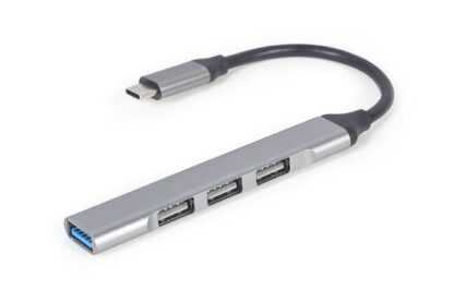Хаб Type-C на 4 порта (1xUSB3.1 + 3xUSB2.0), металл, средний Gembird