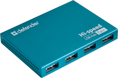 Хаб USB 2.0 DEFENDER Septima Slim+Adapter для ПК