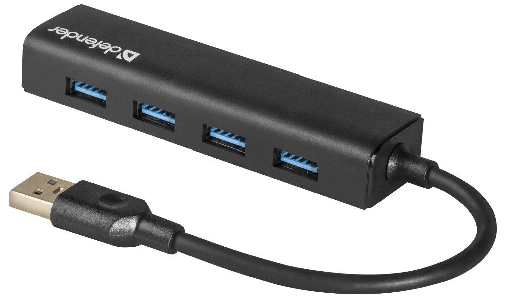 Хаб USB 3.0 DEFENDER Quadro Express з 4 портами