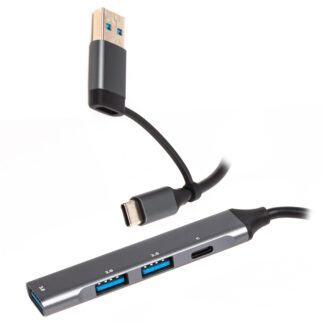 Хаб USB 3.0 Type-C на 4 порти, перехідник Type-A, 1xUSB-A 3.0