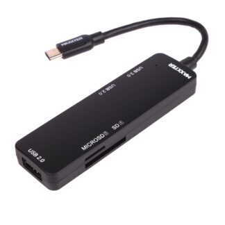 Хаб USB 3.0 Type-С на 3 порти, 1x USB3.0 USB A + 2x USB2.0 USB A + 1x