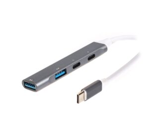 Хаб USB 3.0 Type-С на 4 порти, 1xUSB-A 3.0, 1xUSB-A 2.0, 2xUSB-C
