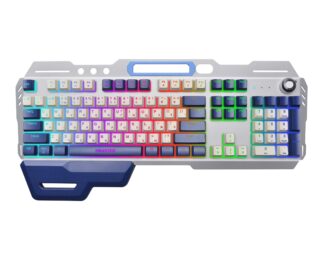 Ігрова клавіатура, мультимедіа, RGB підсвічування, металева Maxxter