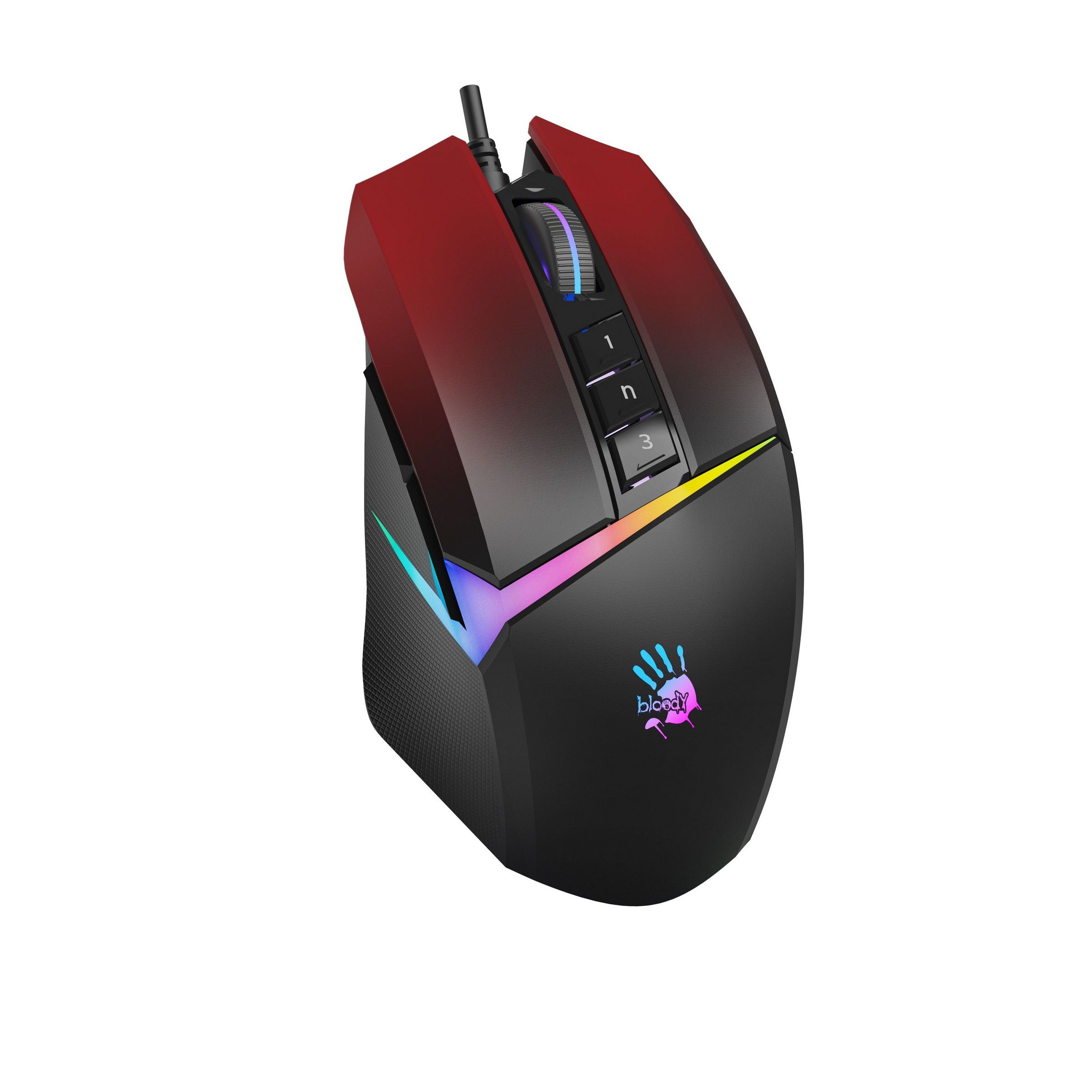 Ігрова миша Bloody Activated, RGB, 10000 CPI, 50M натискань, червоний — фото 2