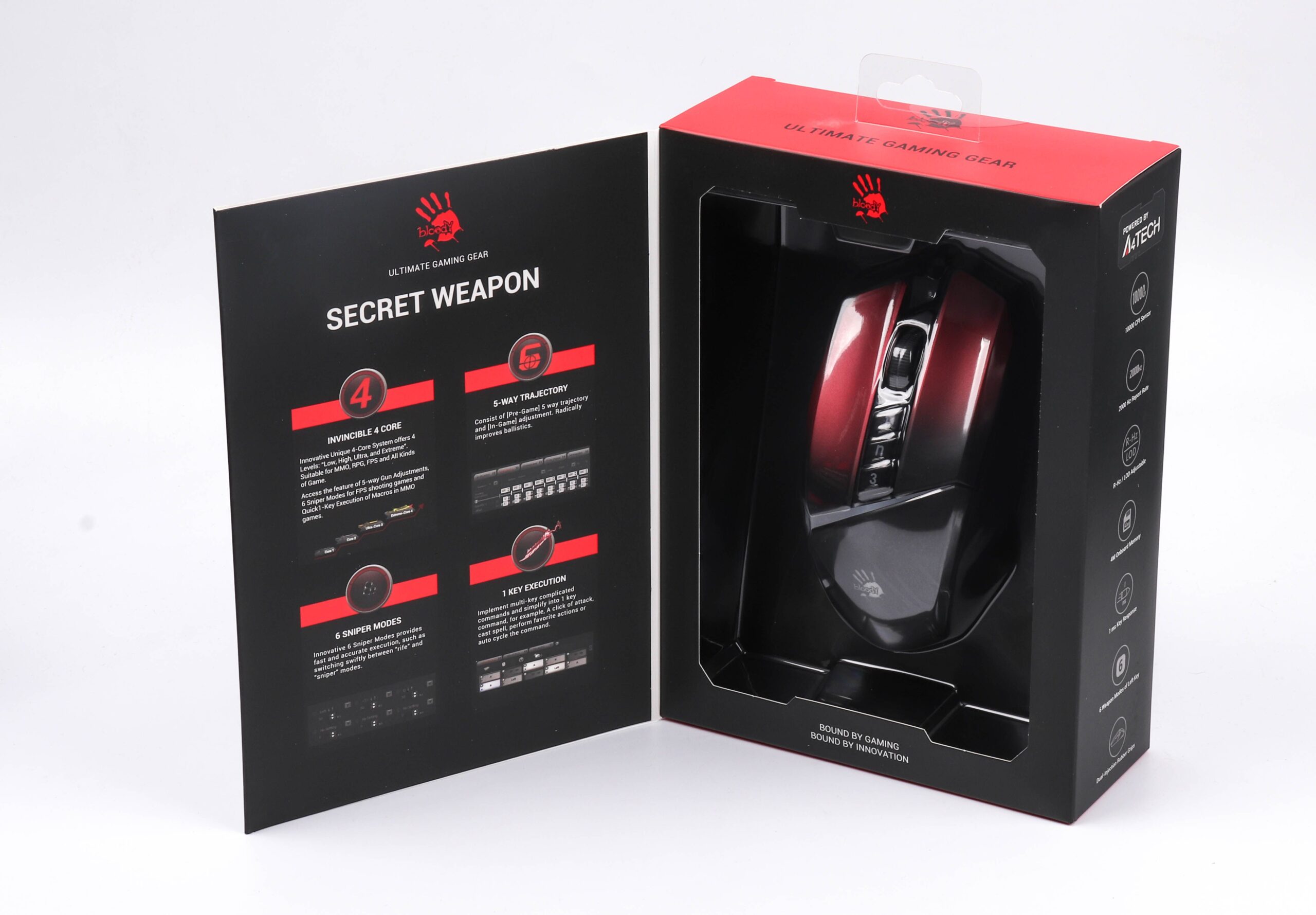 Ігрова миша Bloody Activated, RGB, 10000 CPI, 50M натискань, червоний — фото 7