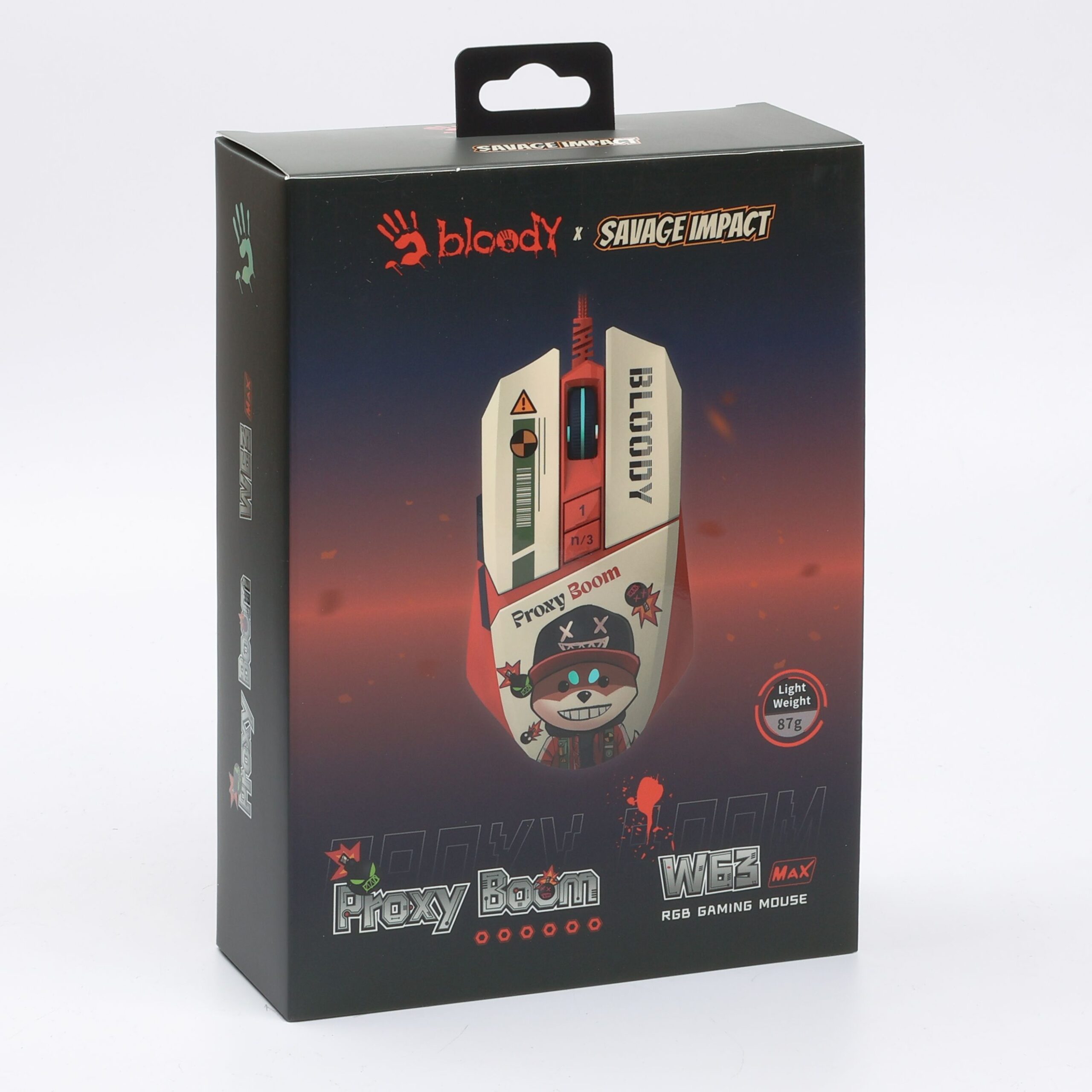 Ігрова миша Bloody Activated, RGB, 12000 CPI, 30M натискань, білий — фото 11