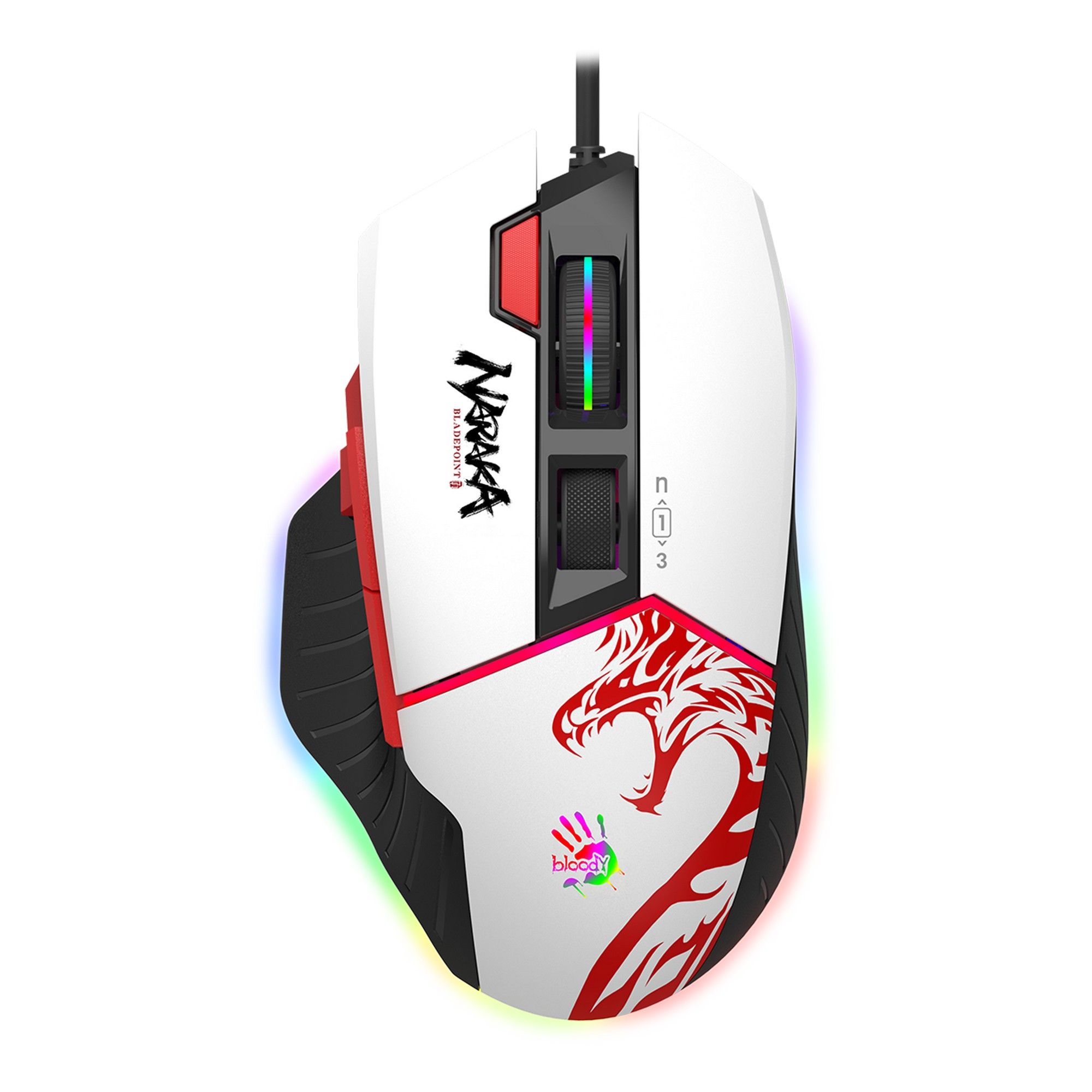 Ігрова миша Bloody Activated, RGB, 12000 CPI, 50M натискань Bloody