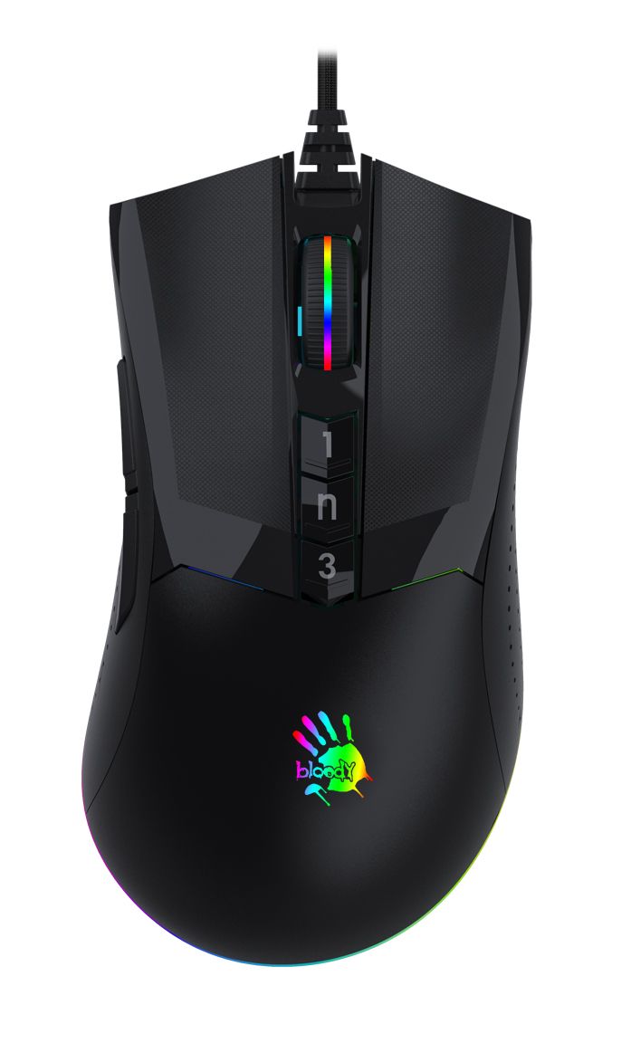 Ігрова миша Bloody Activated, RGB, 16000 CPI, 50M натискань, чорний