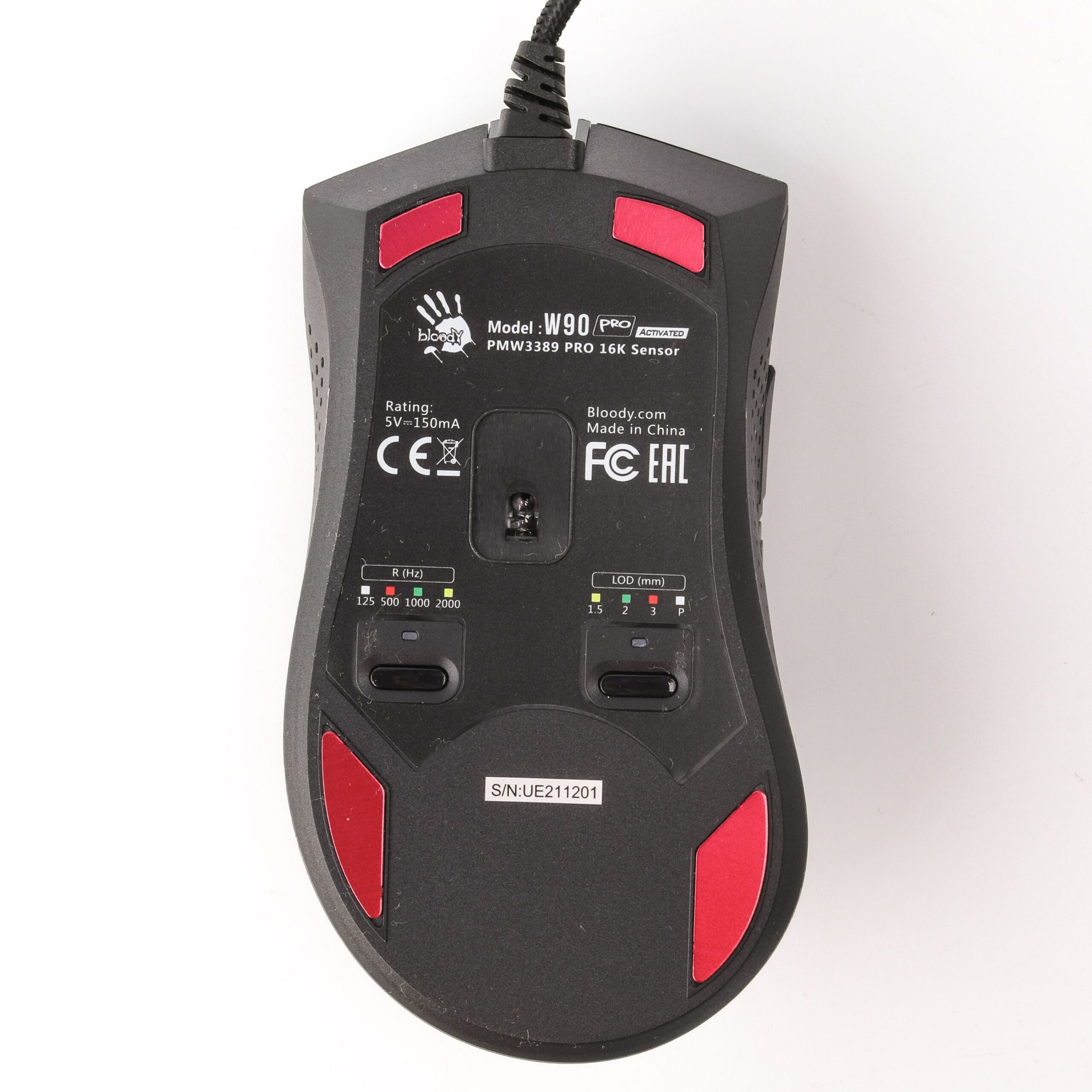 Ігрова миша Bloody Activated, RGB, 16000 CPI, 50M натискань, чорний — фото 7