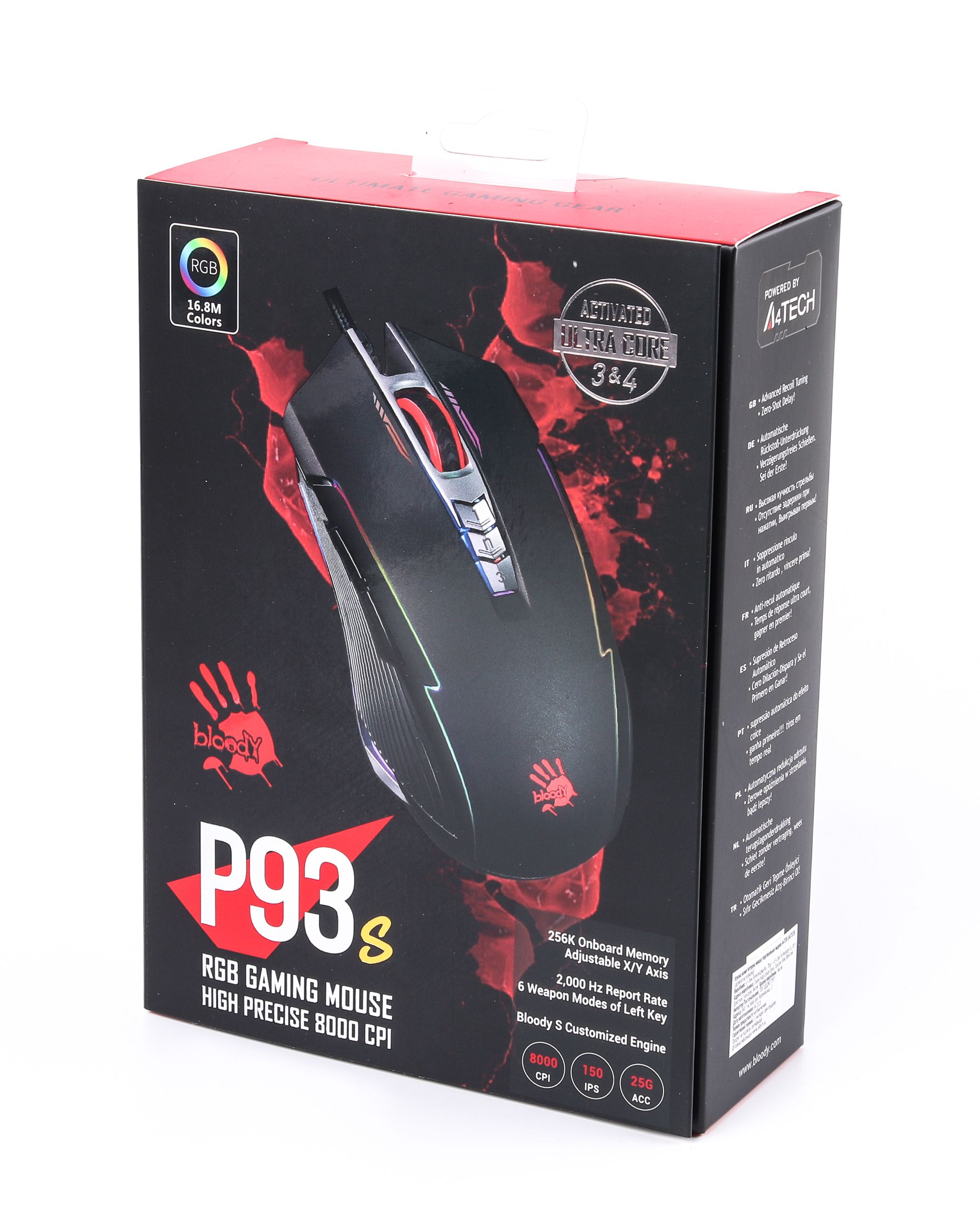 Ігрова миша Bloody Activated, RGB, 8000 CPI, 20M натискань Bloody — фото 4