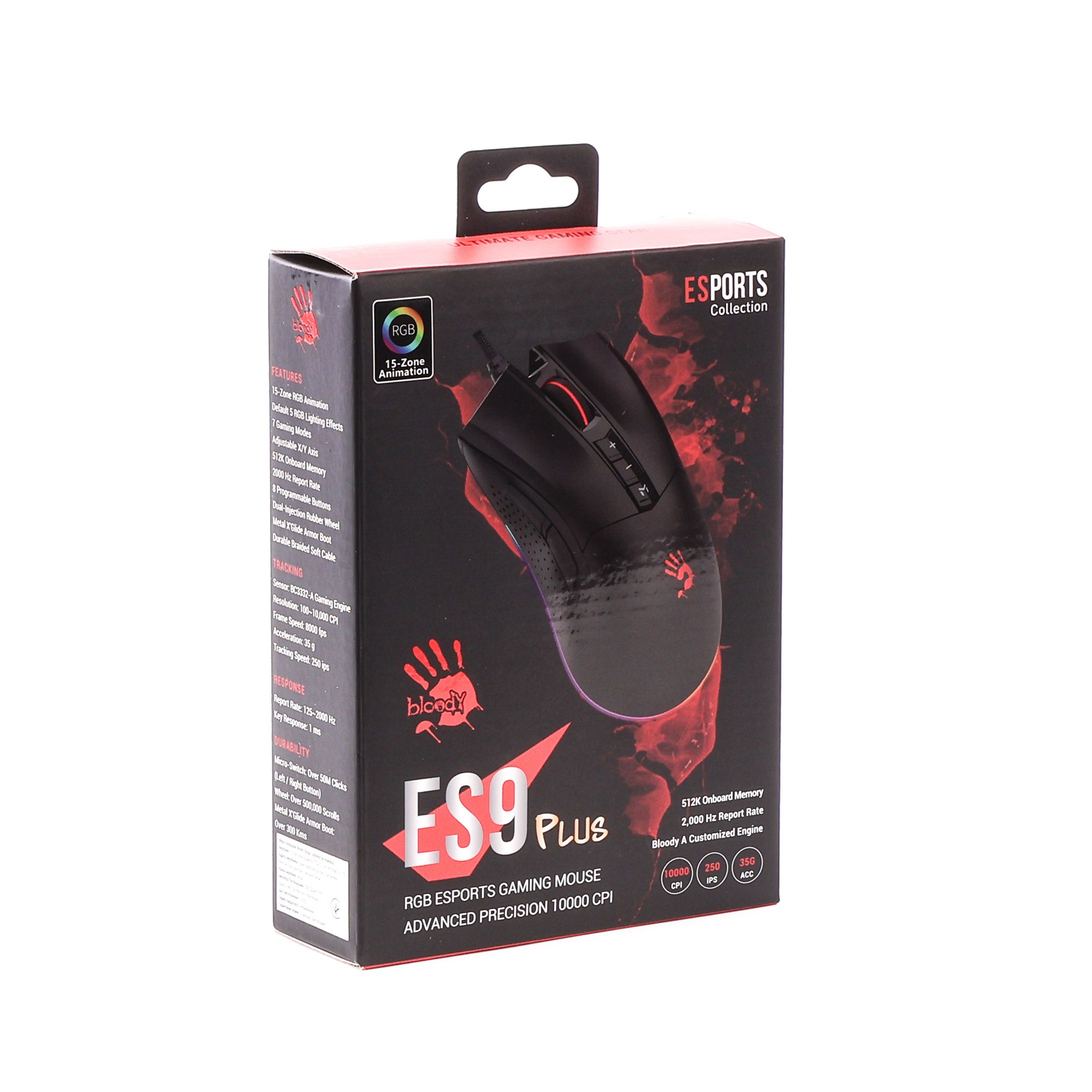 Ігрова миша Bloody, RGB, 16000 CPI, 20M натискань Bloody ES9 Plus — фото 6