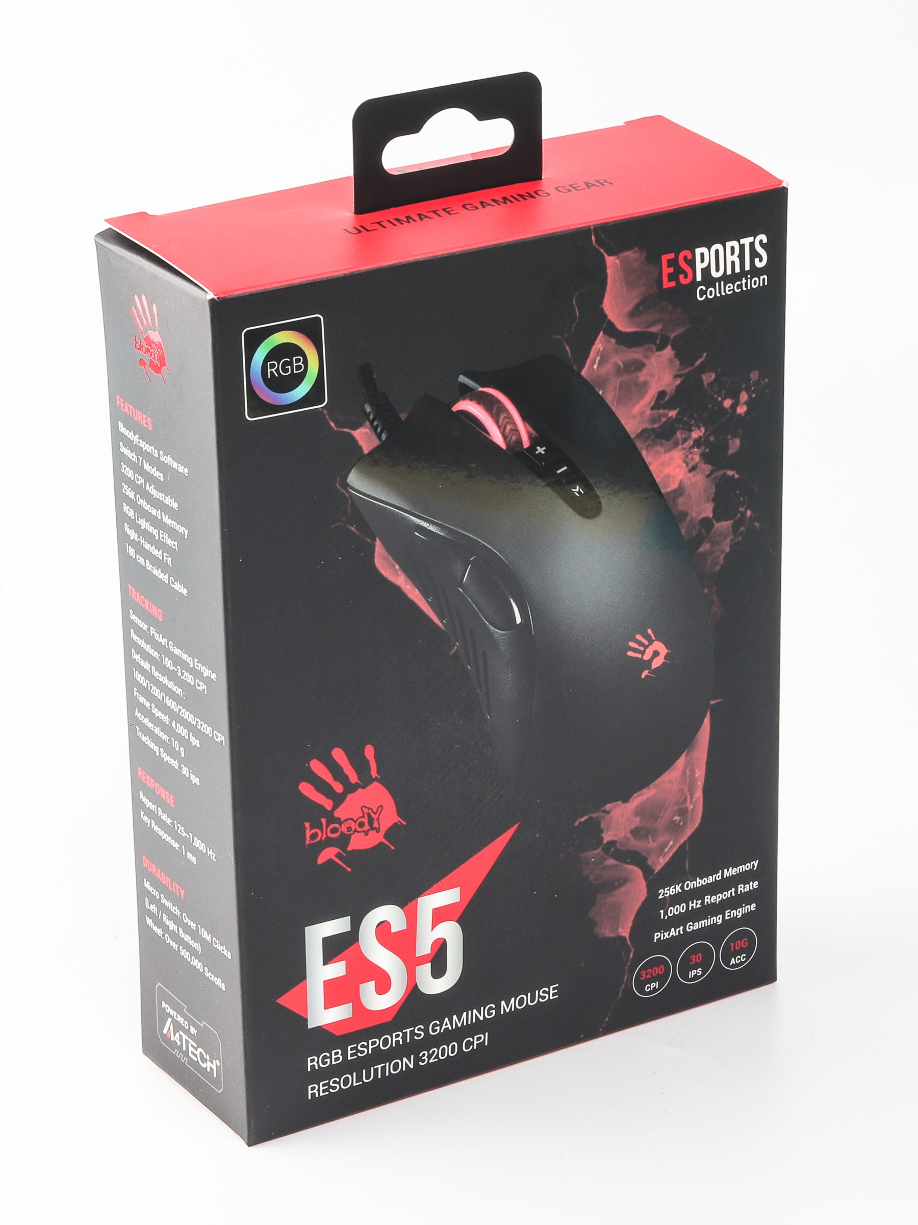 Ігрова миша Bloody, RGB, 3200 CPI, 10M натискань Bloody ES5 Bloody — фото 10